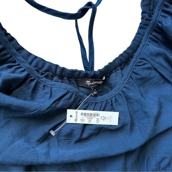 Madewell Twill Cropped Long Sleeve Top - Picture 3 of 13